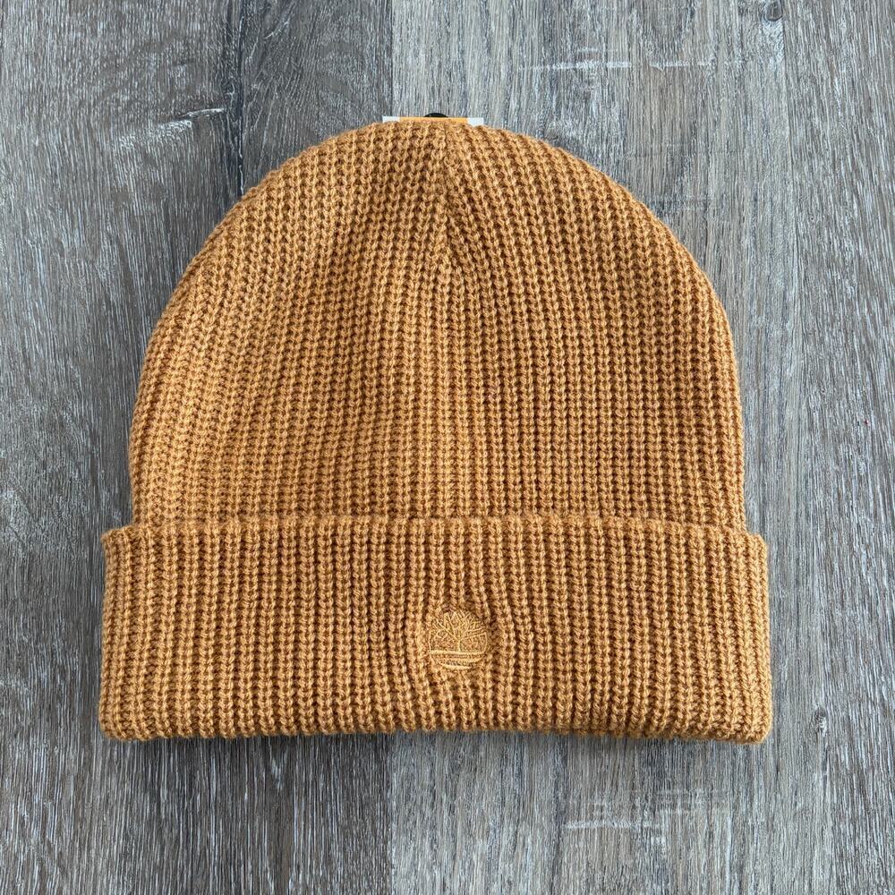 NWT Timberland Men’s Ribbed Beanie in Light Brown